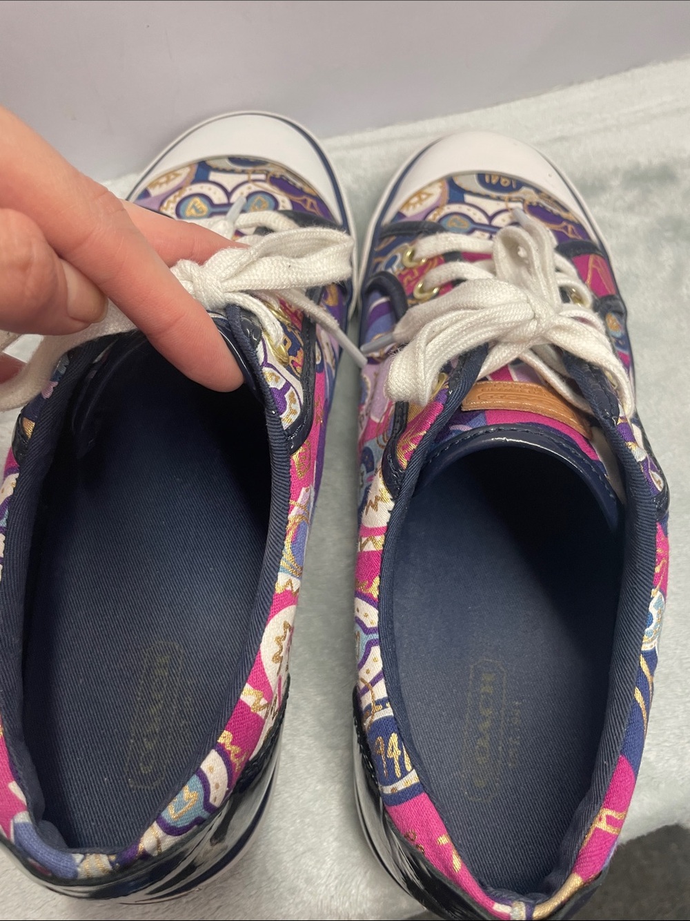 Coach ‘Barrett’ Poppy C Signature Low Top Woman’s Sneakers - Picture 15 of 15